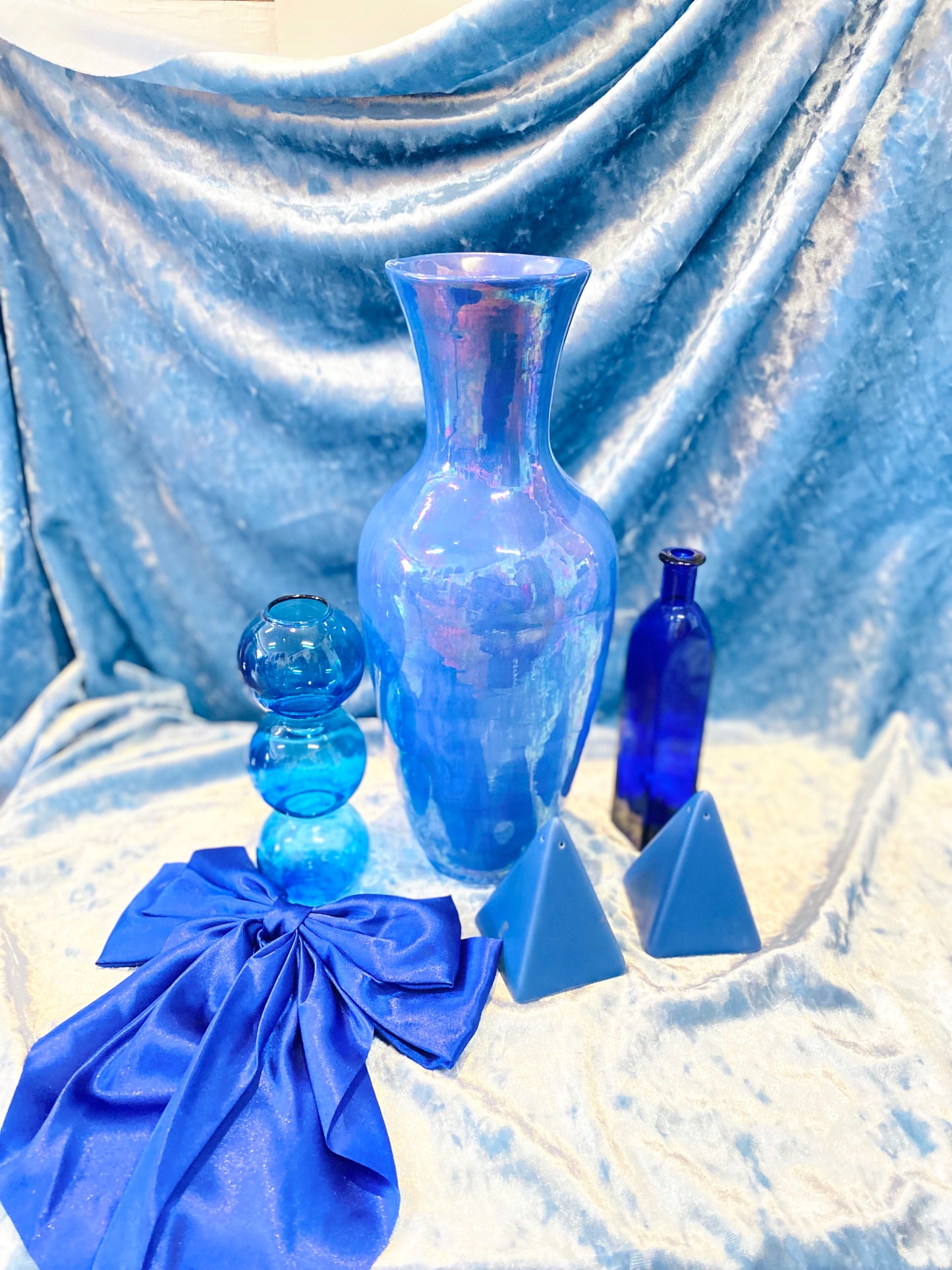 Iridescent Blue Vase