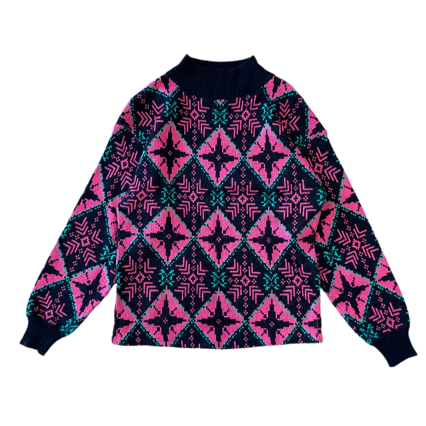 Multi-Coloured Knit Winter Sweater (M)