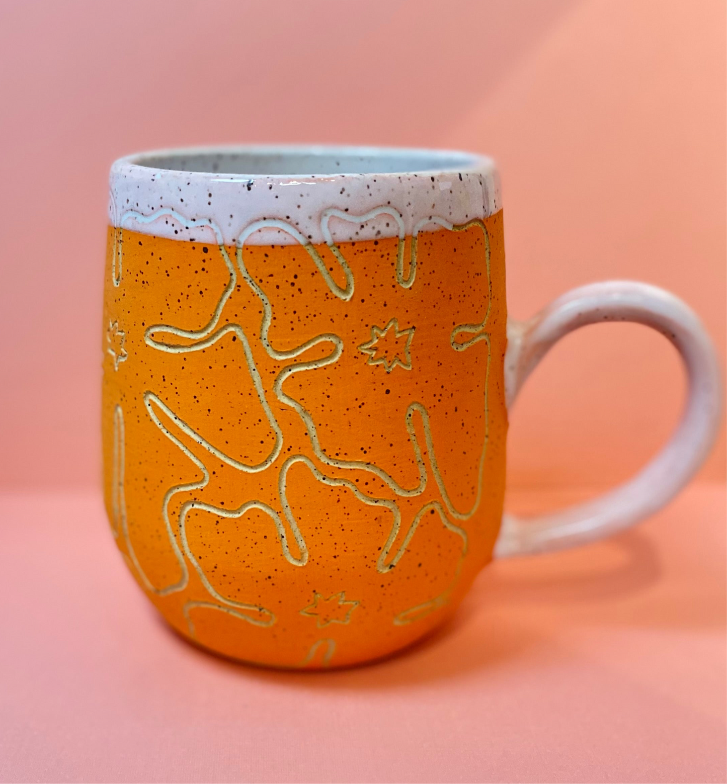 Psychedelic Floral Ceramic Mug
