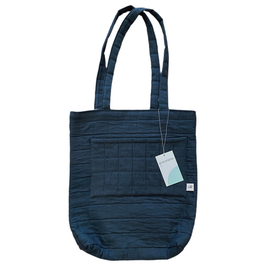 Quilted and Canvas Totebag by Gracelette Textiles