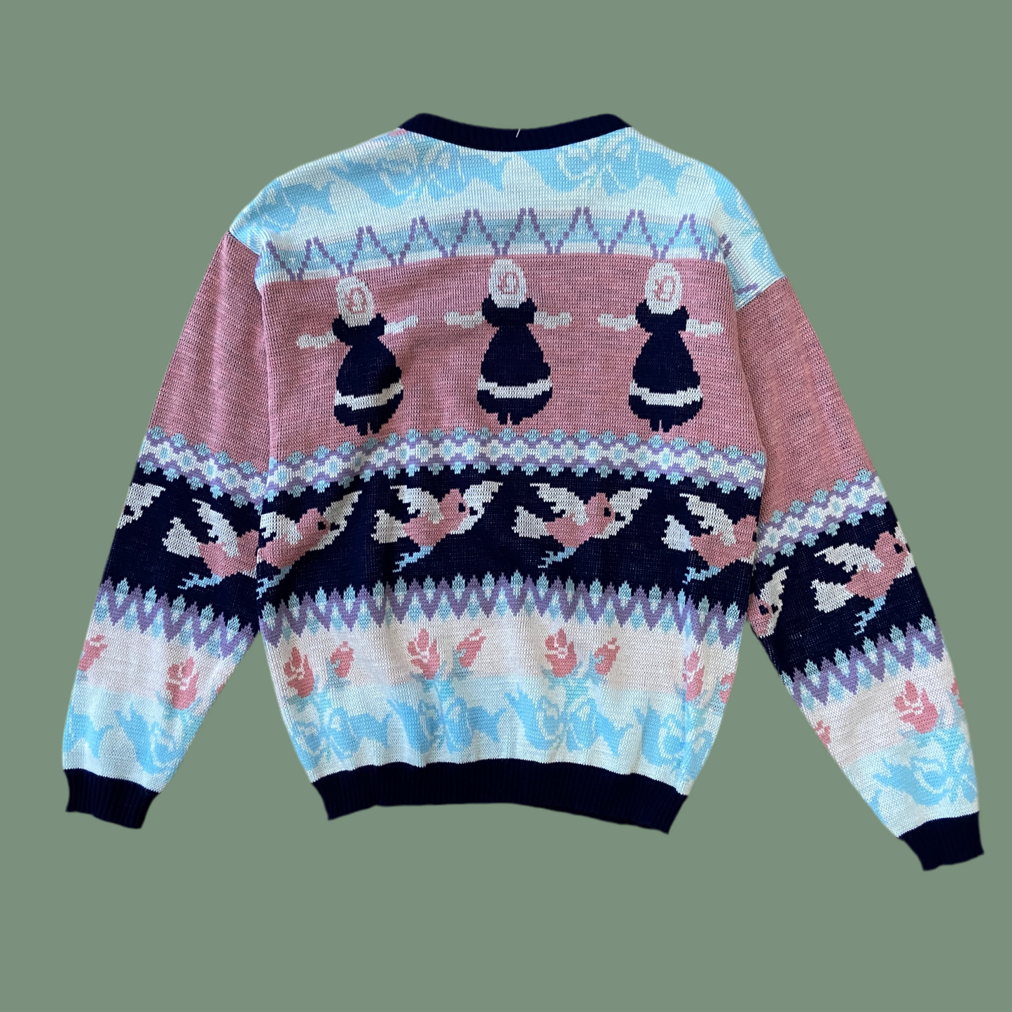 Birds, Flowers, Ladies Sweater (S)
