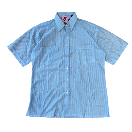 Sheer Blue Men's Button-Down (M)