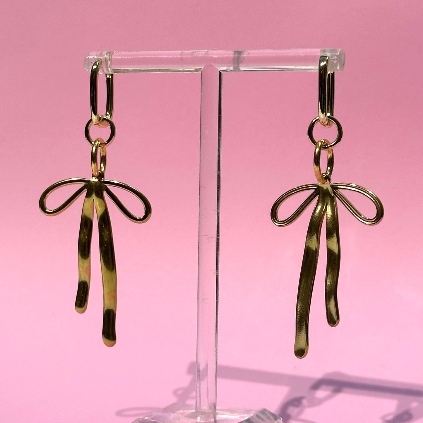 Gold Bow Earrings