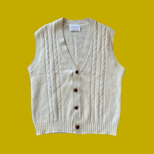 Biege Wool Vest (L)