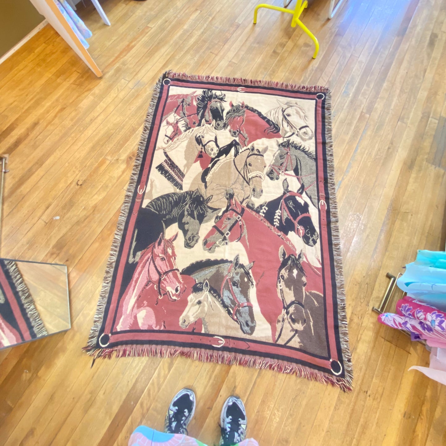 Vintage Tapestry Horse Blanket 50x70