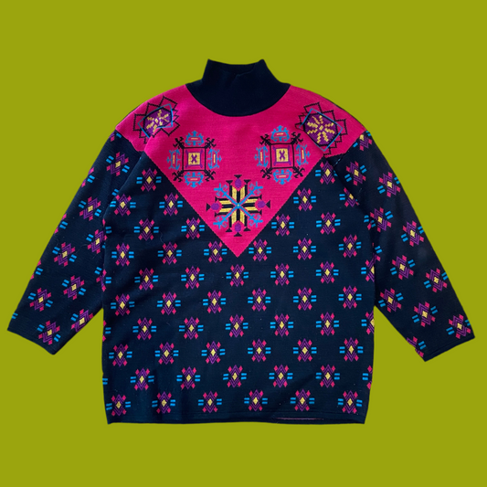 Cozy Winter Snowflake Sweater (M/L)