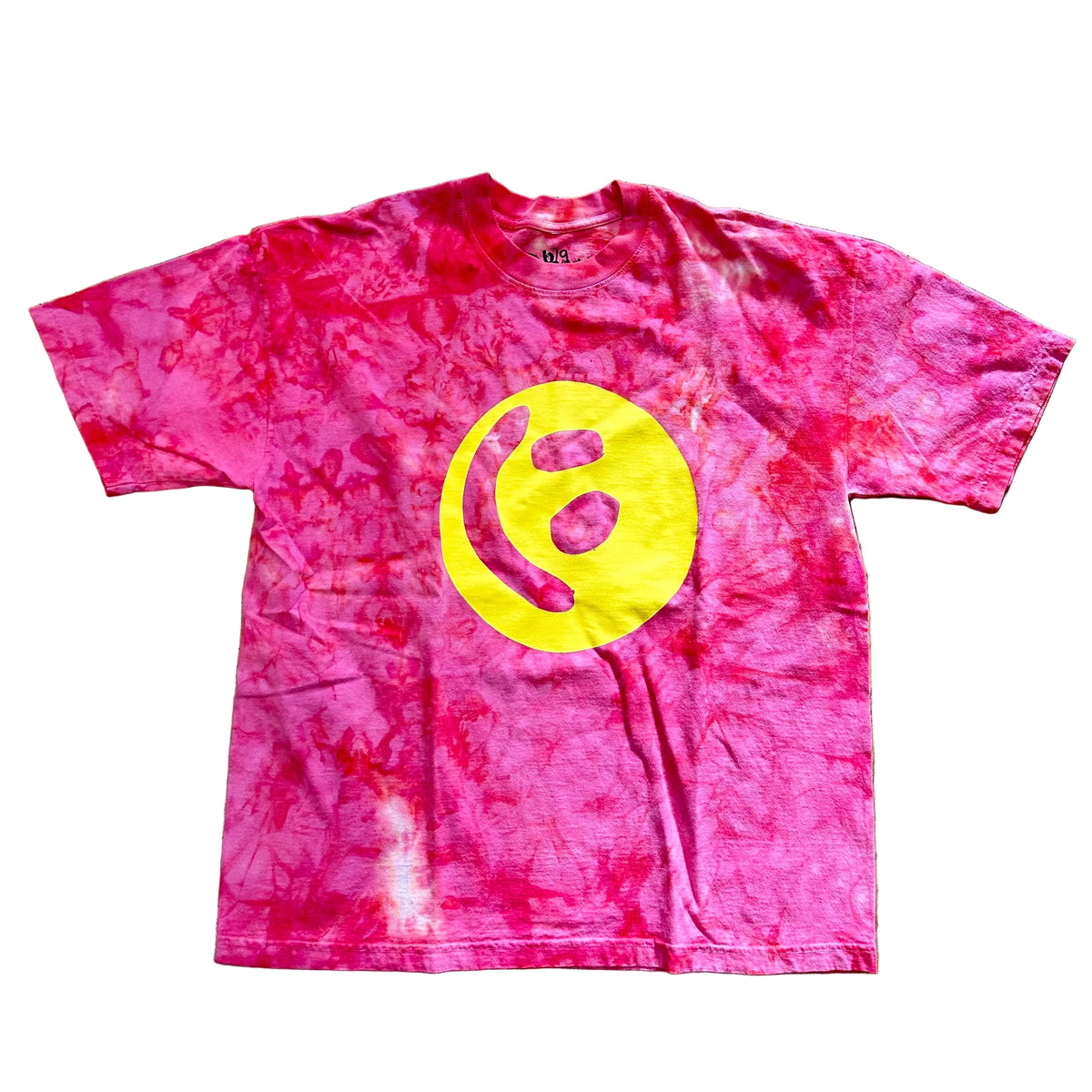 DieDye Big Smiley Tie Dye T-Shirt - Pink