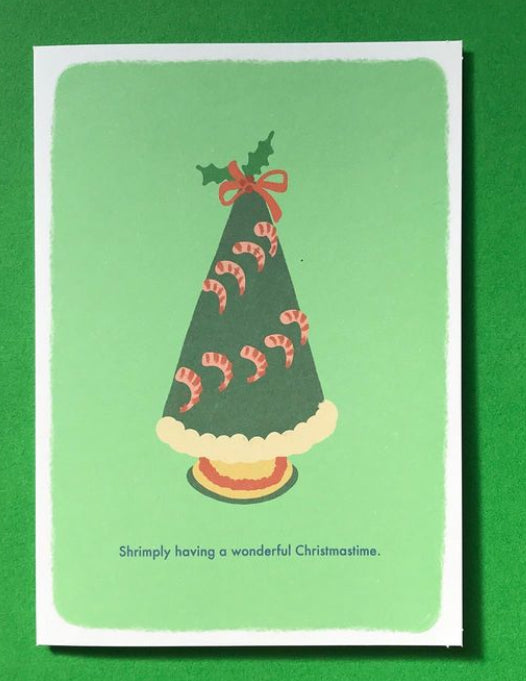 Shrimp Tree Holiday Greeting Card