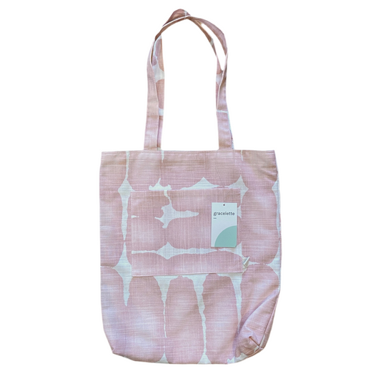 Abstract Pink Canvas Tote Bag By Gracelette Textiles