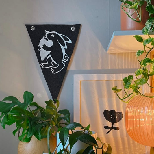Take Care Felt Pennants - Bunny