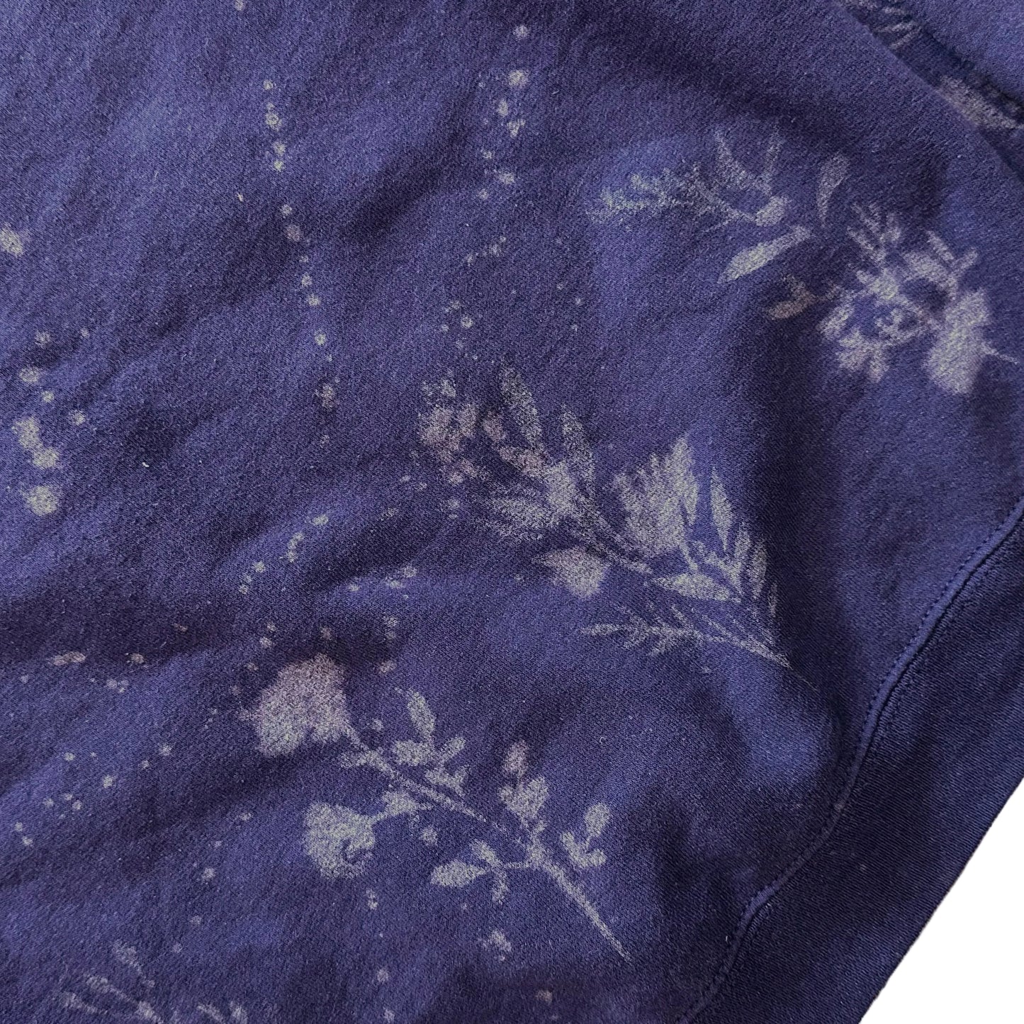 Blue Floral Bleach Crewneck Sweater (2XL)