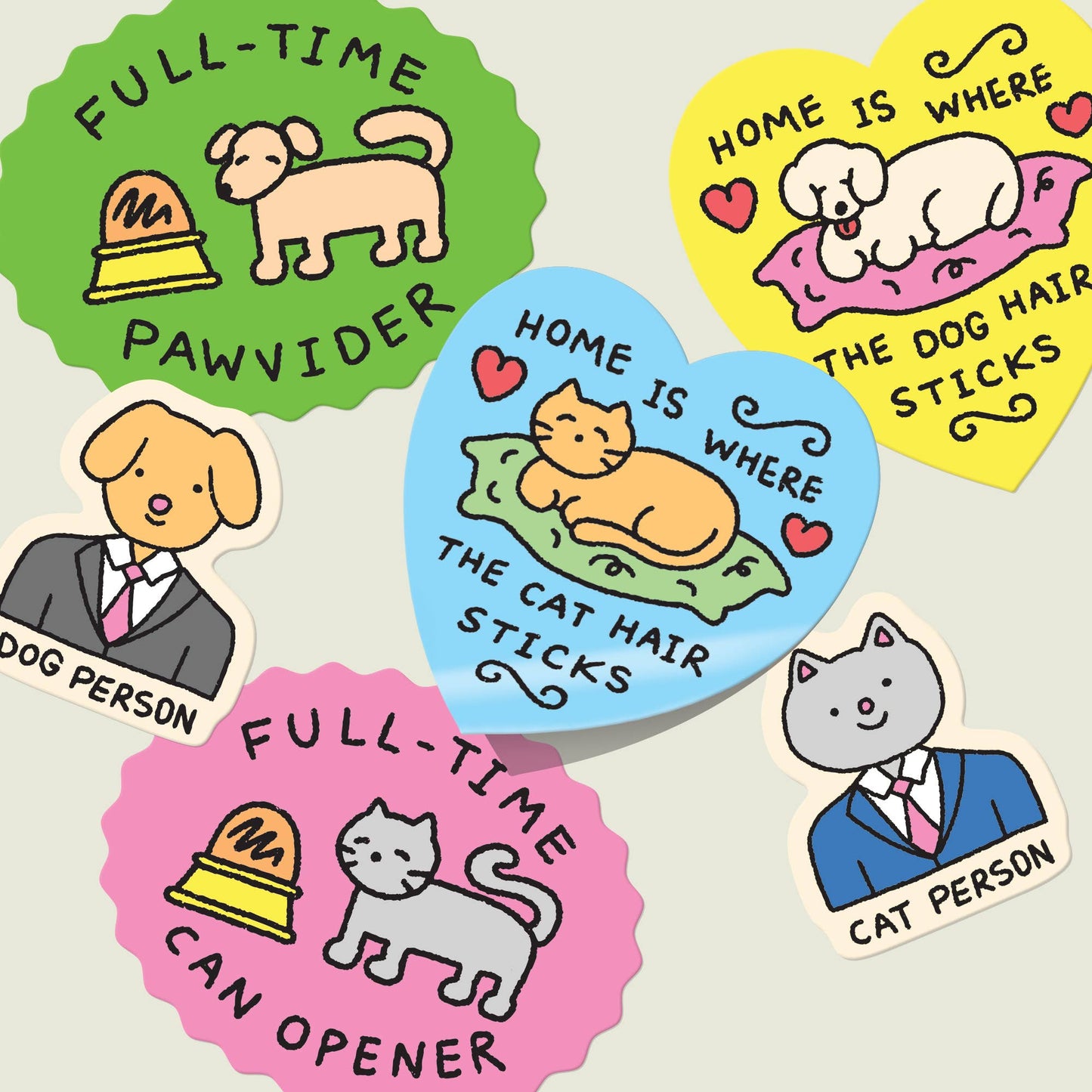 Home Is Where The Cat Hair Sticks Vinyl Sticker