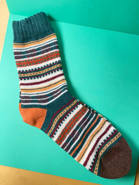 Thick, Cozy Striped Socks