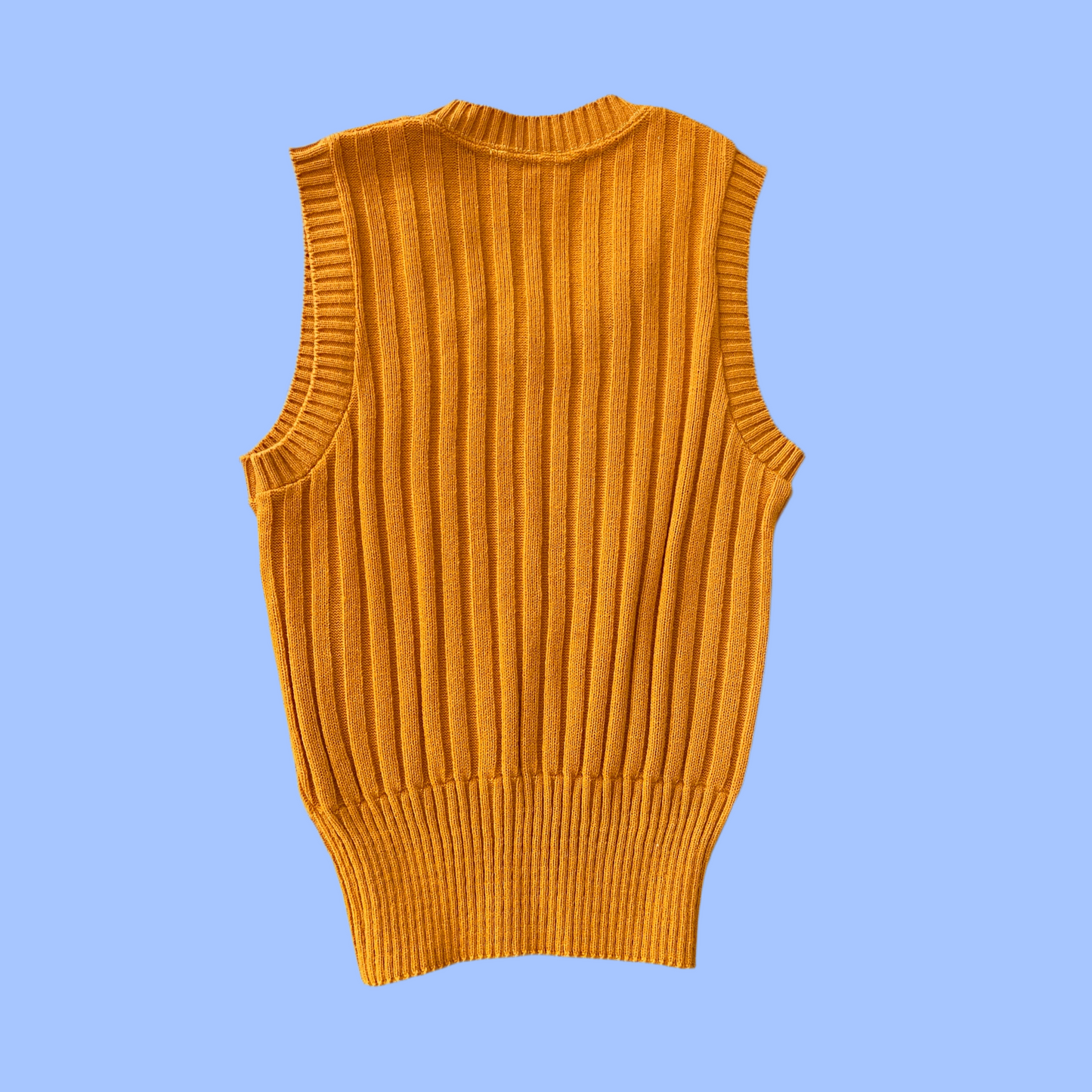 Petite Orange Knit Vest (XS)