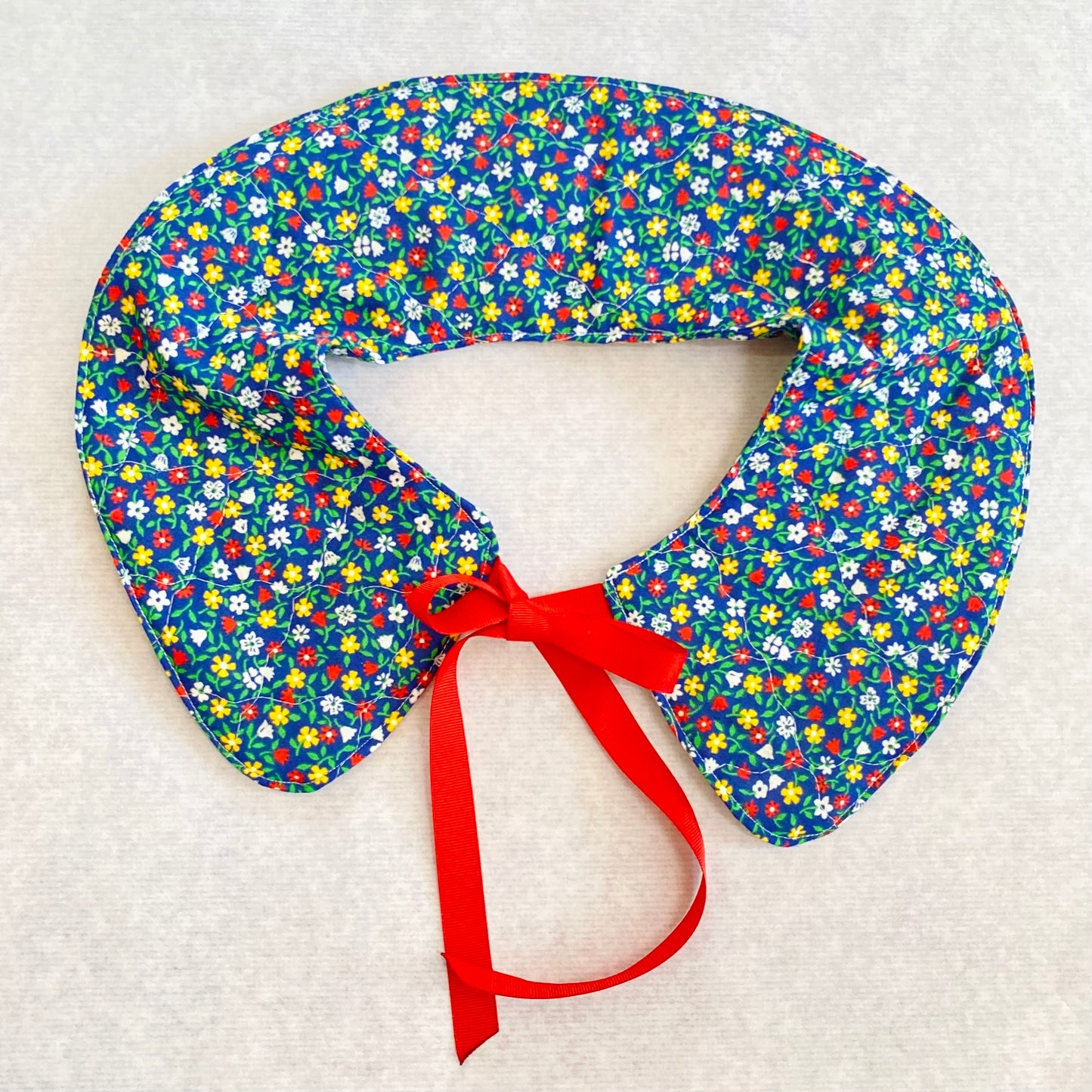 Floral + Navy Blue Detachable Collar