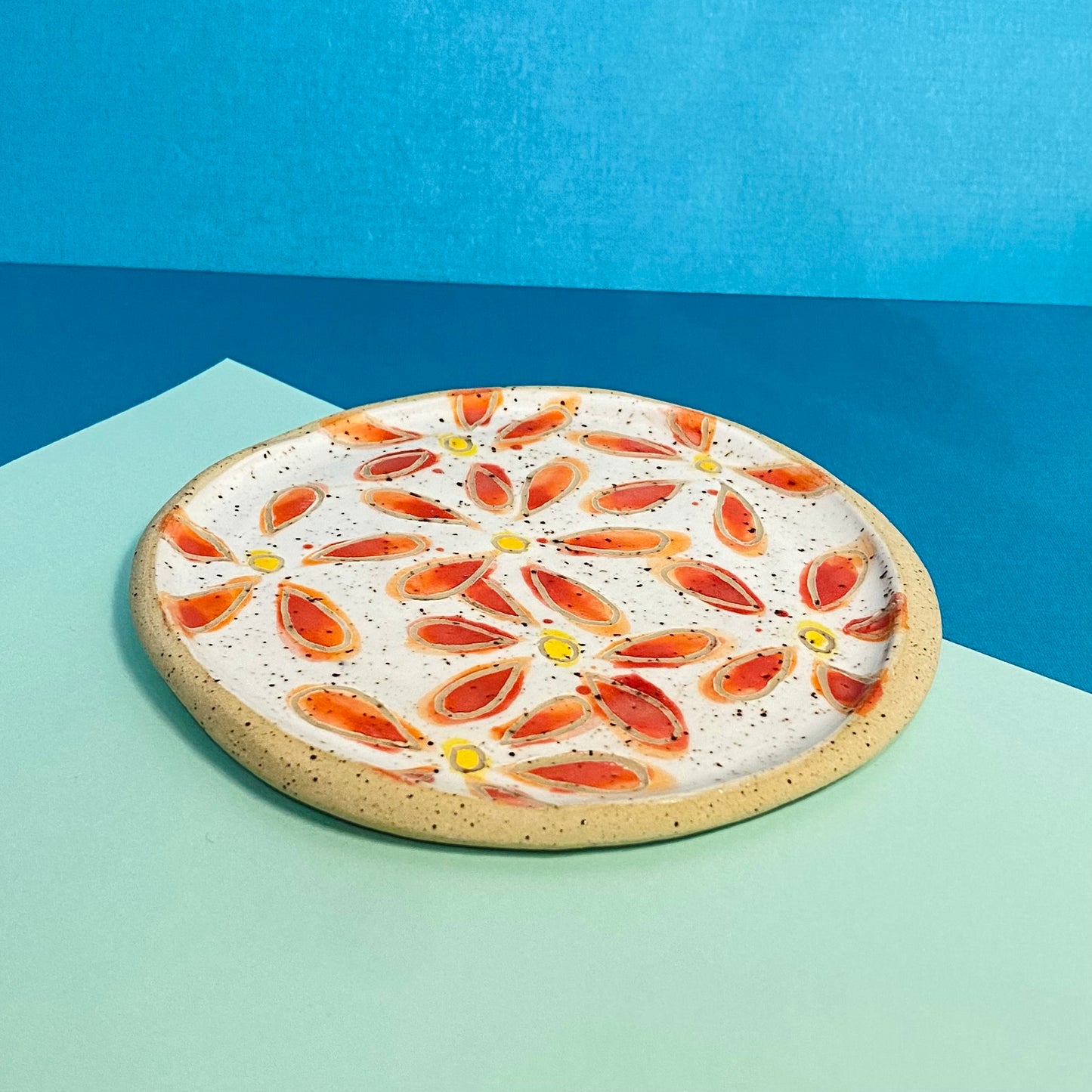 Cabin Fever Ceramic Floral Dish