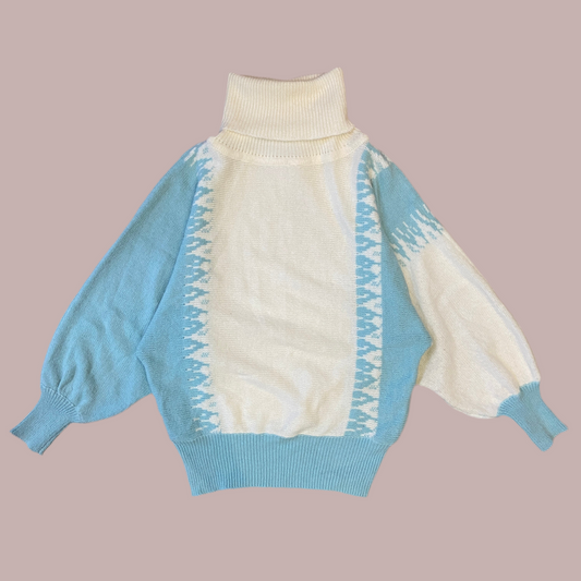 Icy-Blue Half/Half Sweater (S-L)