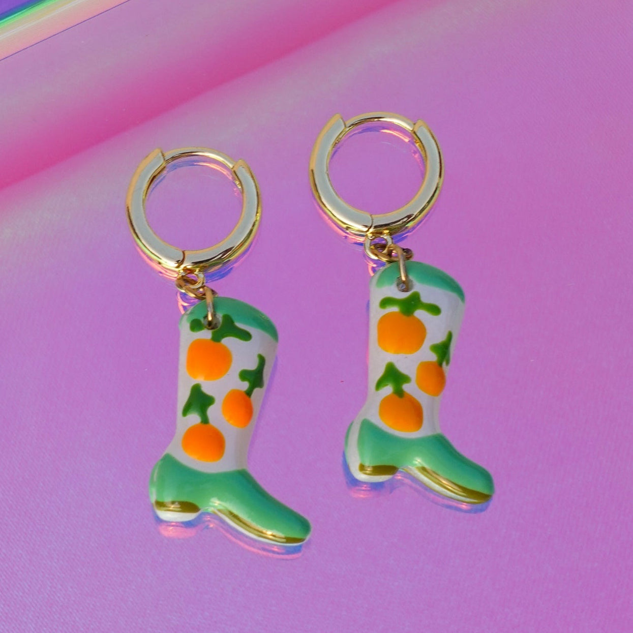 Fruity Cowboy Boots Earrings