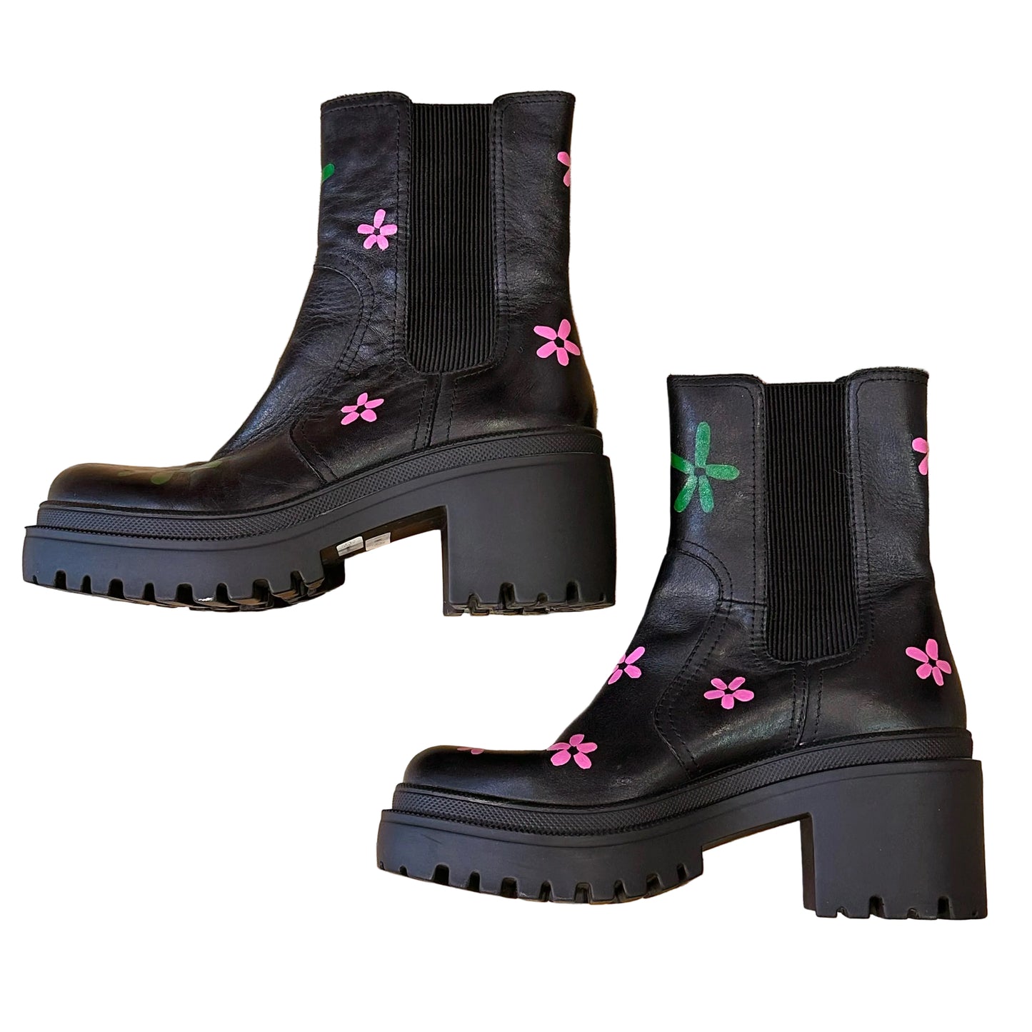 Floral Chunky Boots (8.5W)