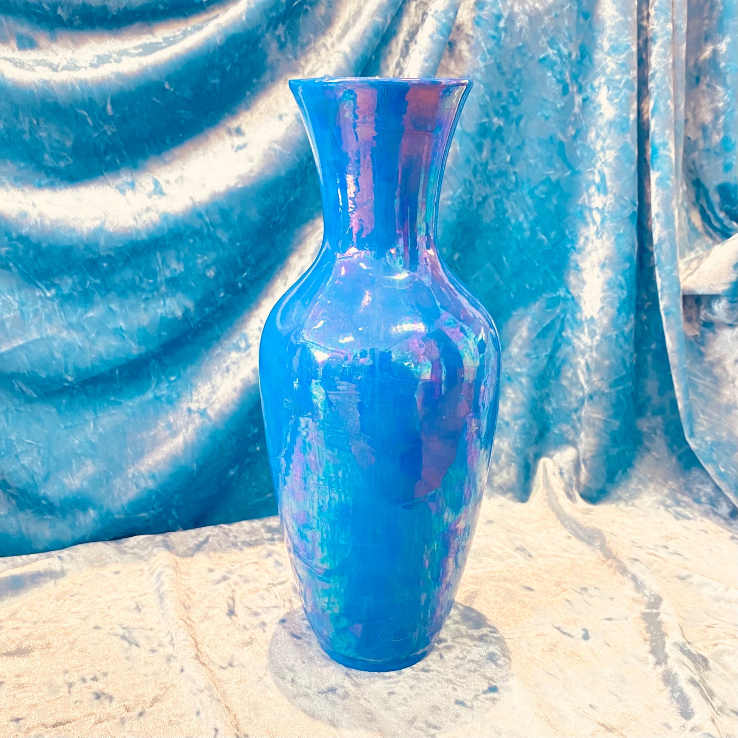Iridescent Blue Vase