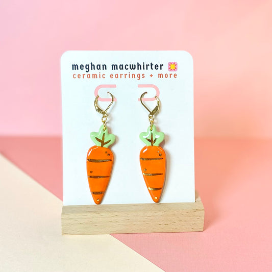 Carrot Gold Earrings