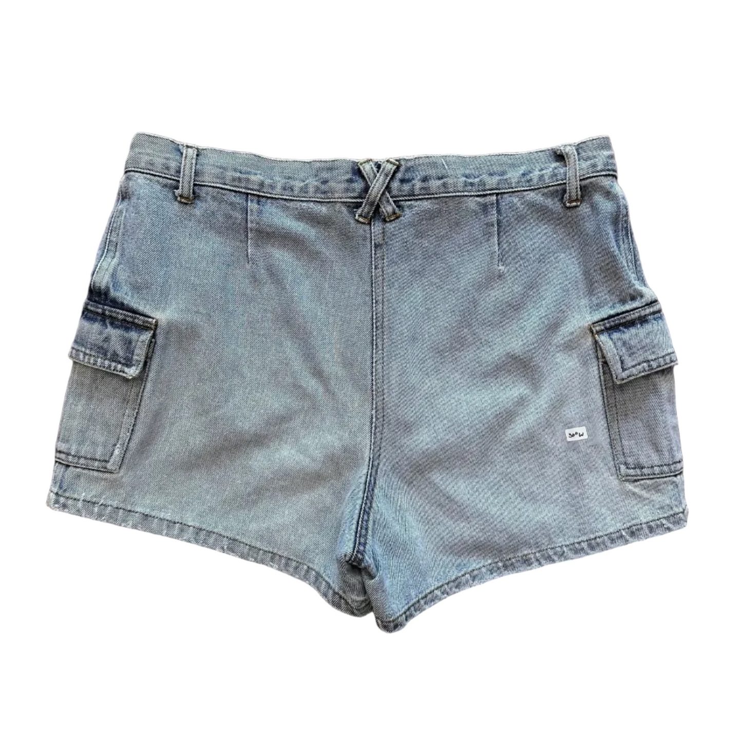 Y2K Mid-Rise Distressed Denim Shorts (S)