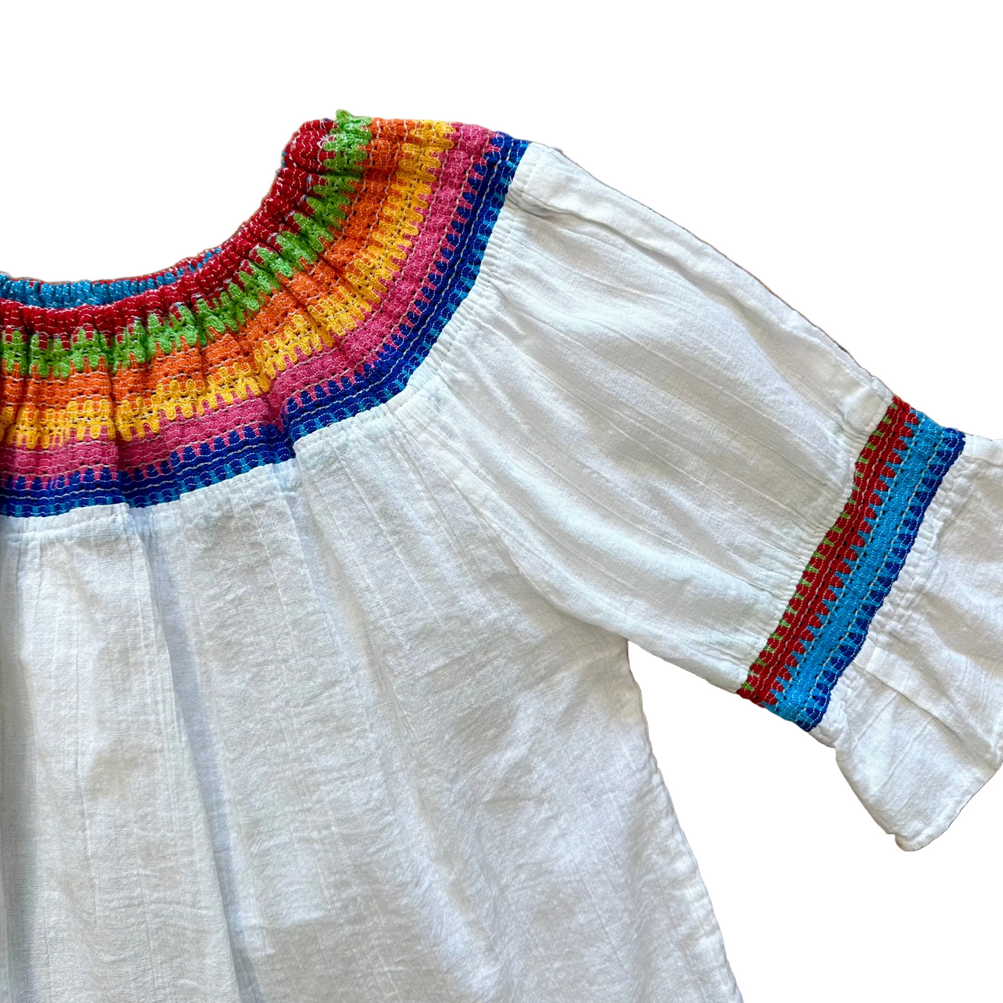 70s Off the Shoulder Cotton Top (M)