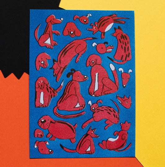 Mostly Mutts Risograph Print