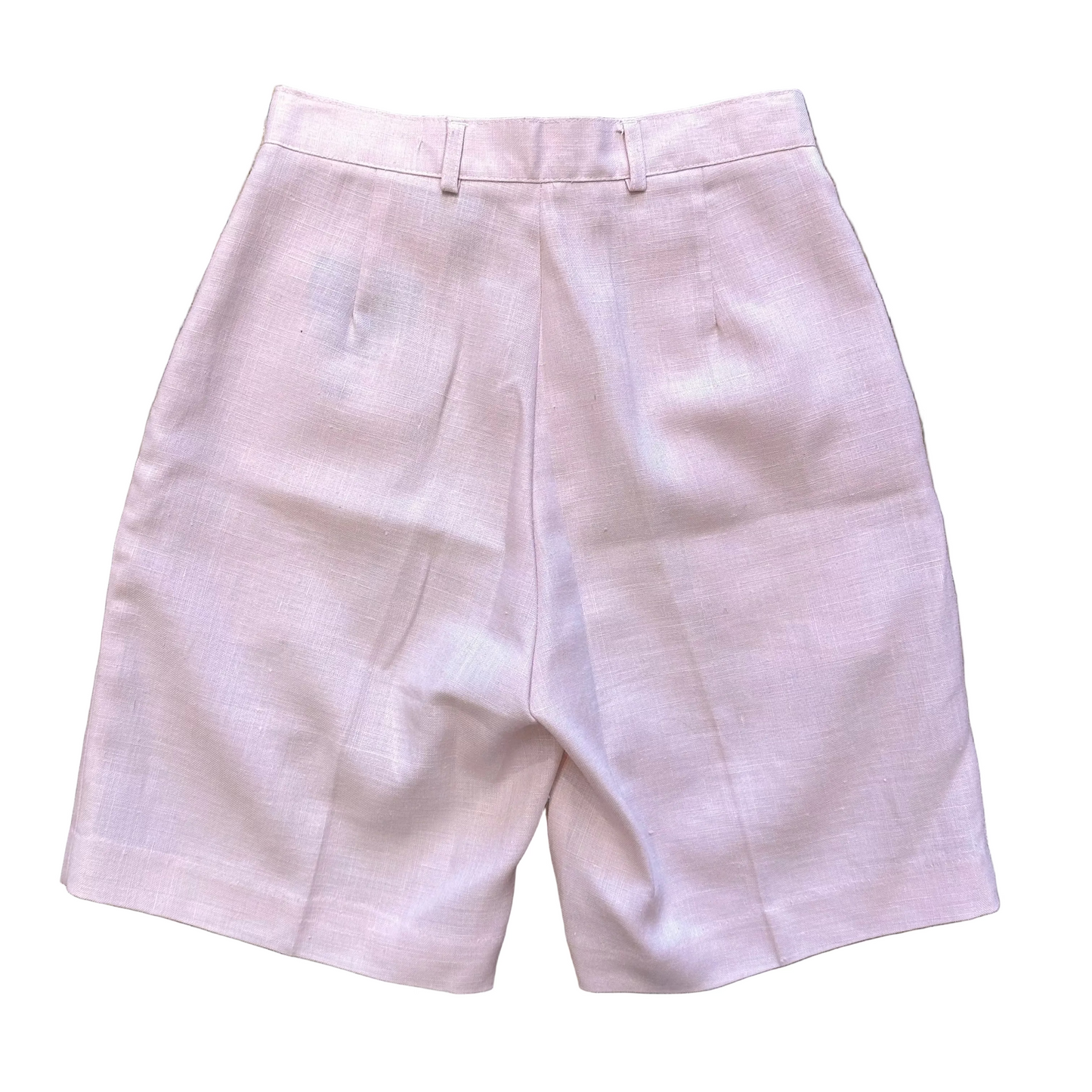 80s Pink Linen Blend Shorts - S