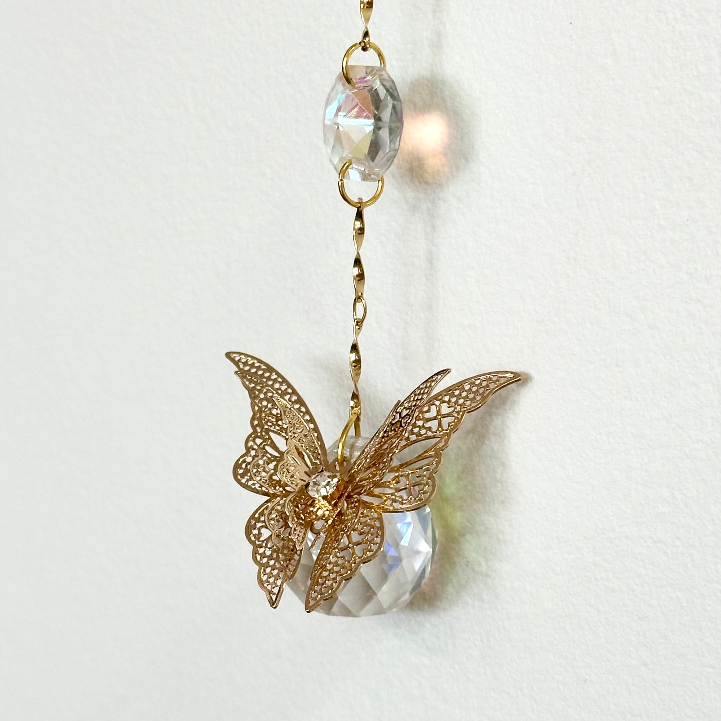 Butterfly Suncatcher, Rainbow Maker - Gold by Sankalpa Studio
