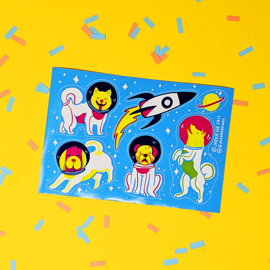 Space Dog Sticker Sheet