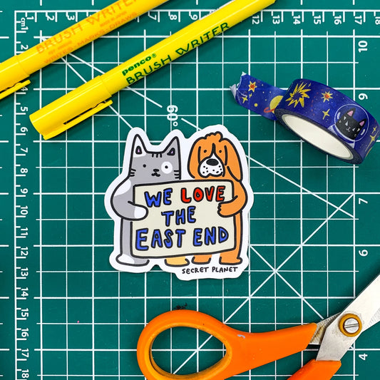 We Love The East End! Vinyl Sticker