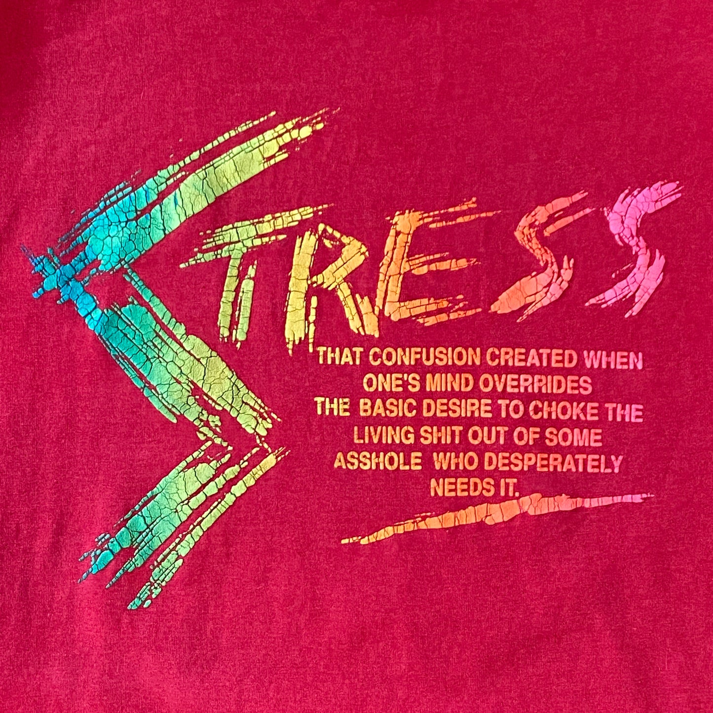 90s STRESS T-Shirt - L