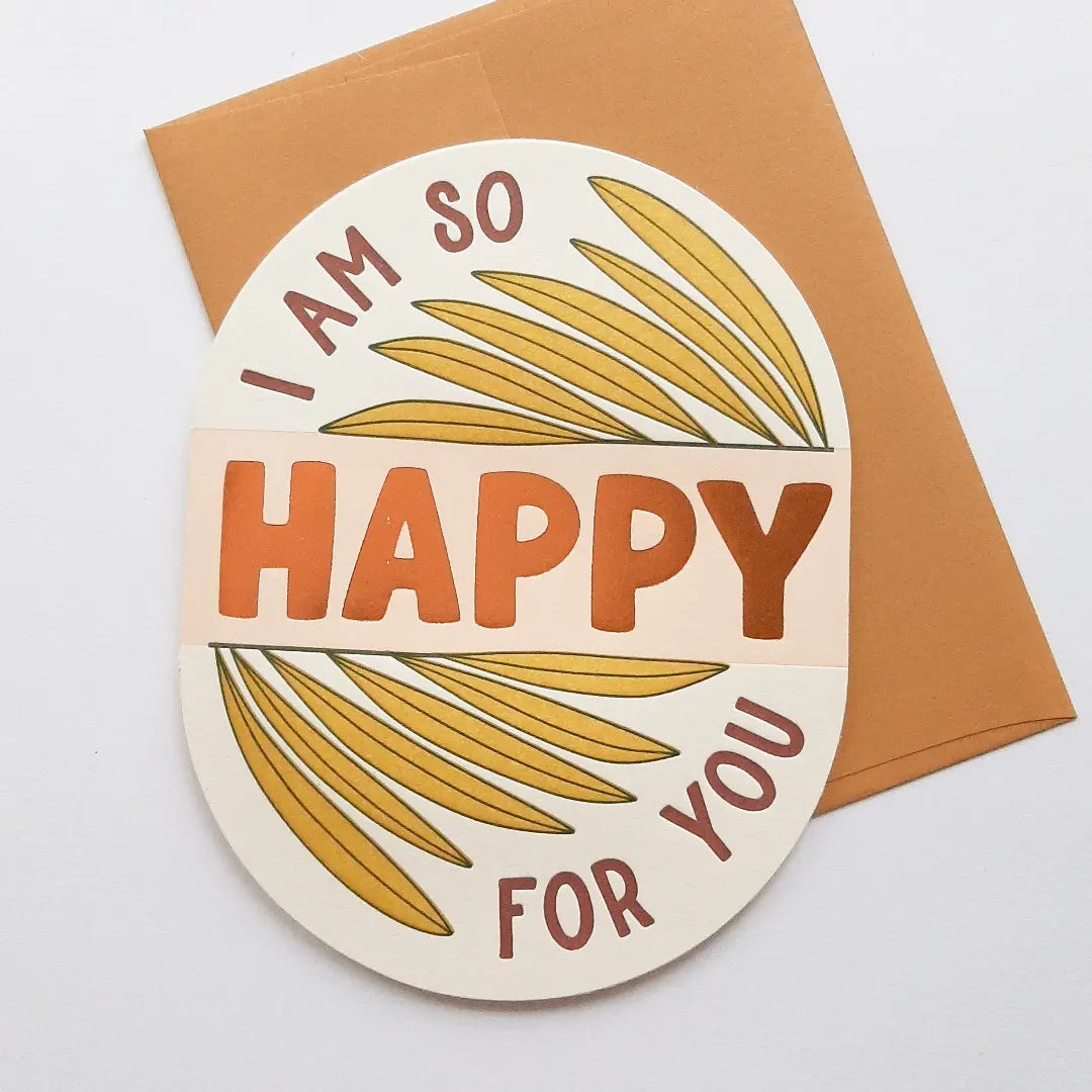Oval Happy Card