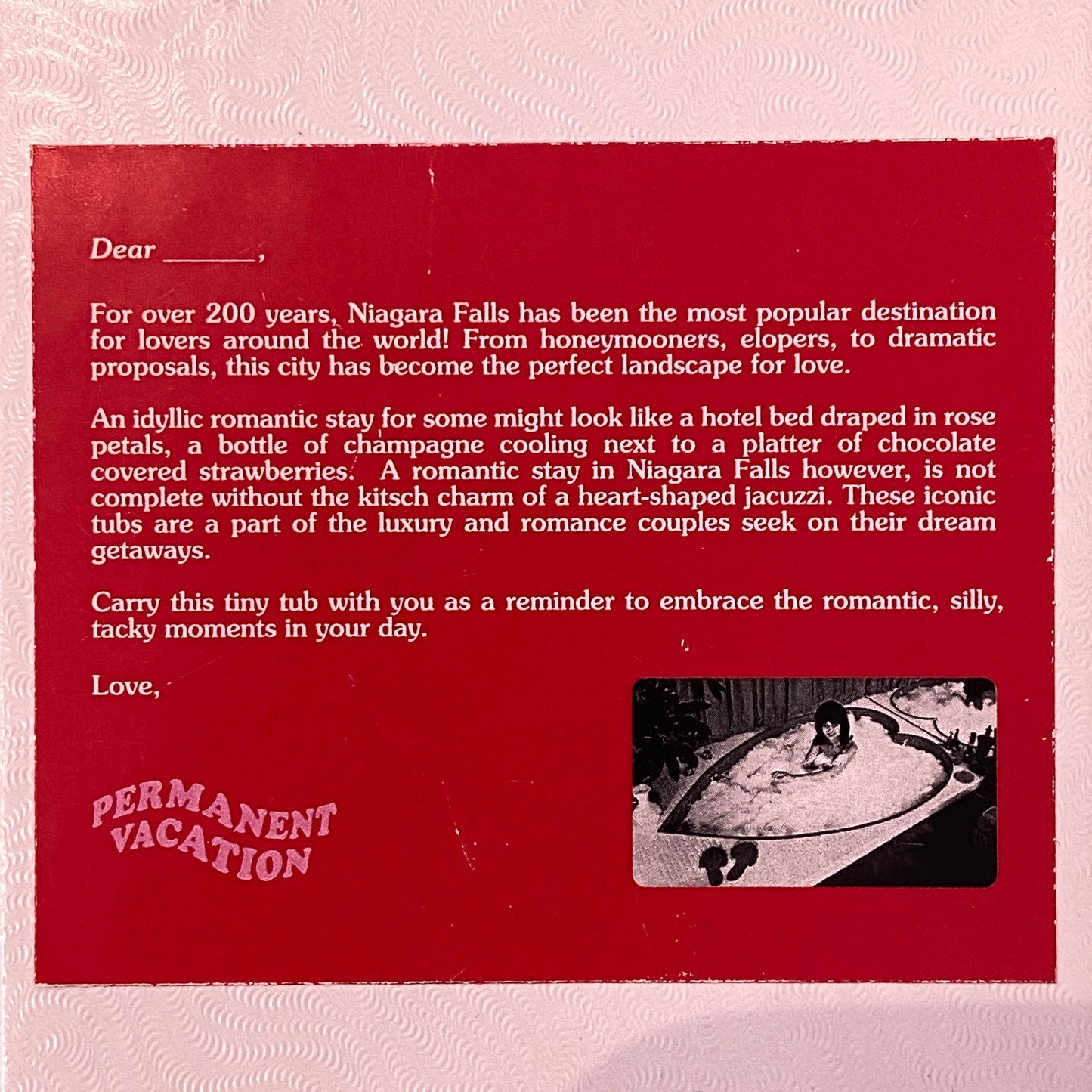 Niagara Falls is for Lovers Jacuzzi Keychain