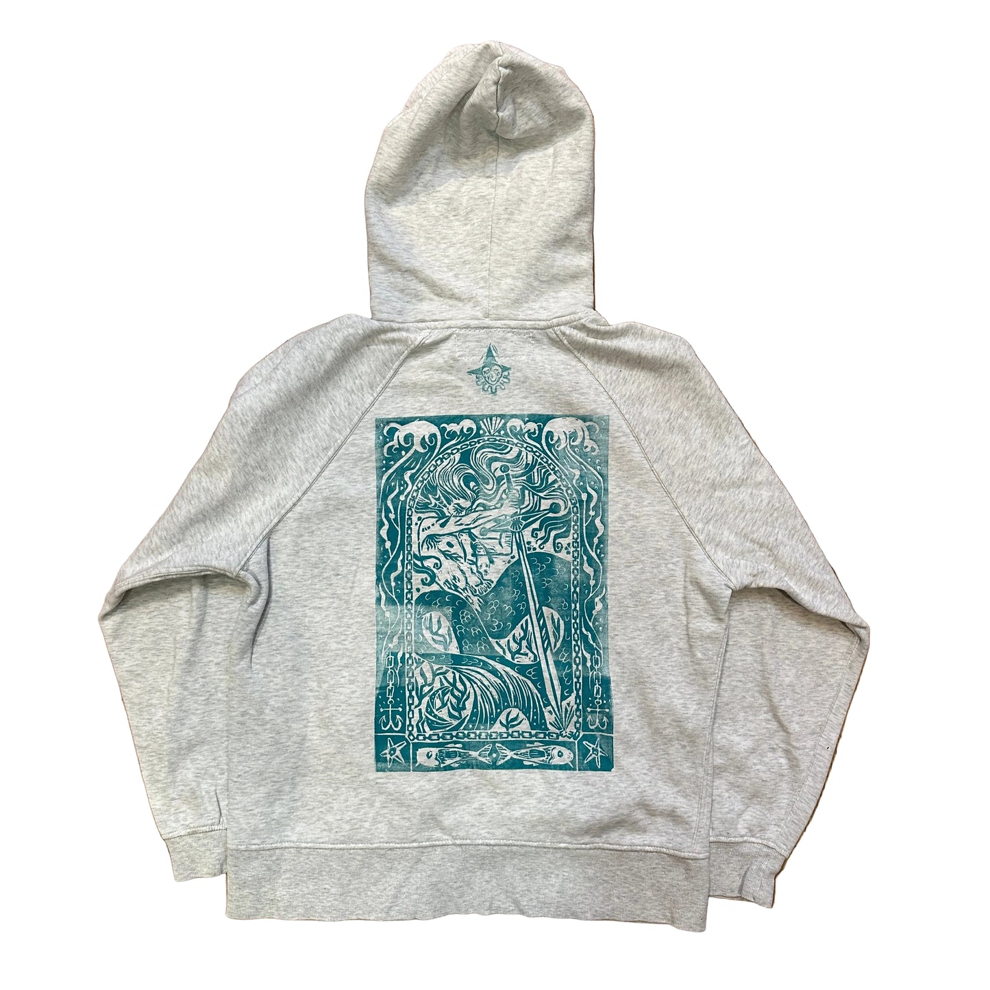 Lino Print Hoodie by Arcane Pierrot (XS)