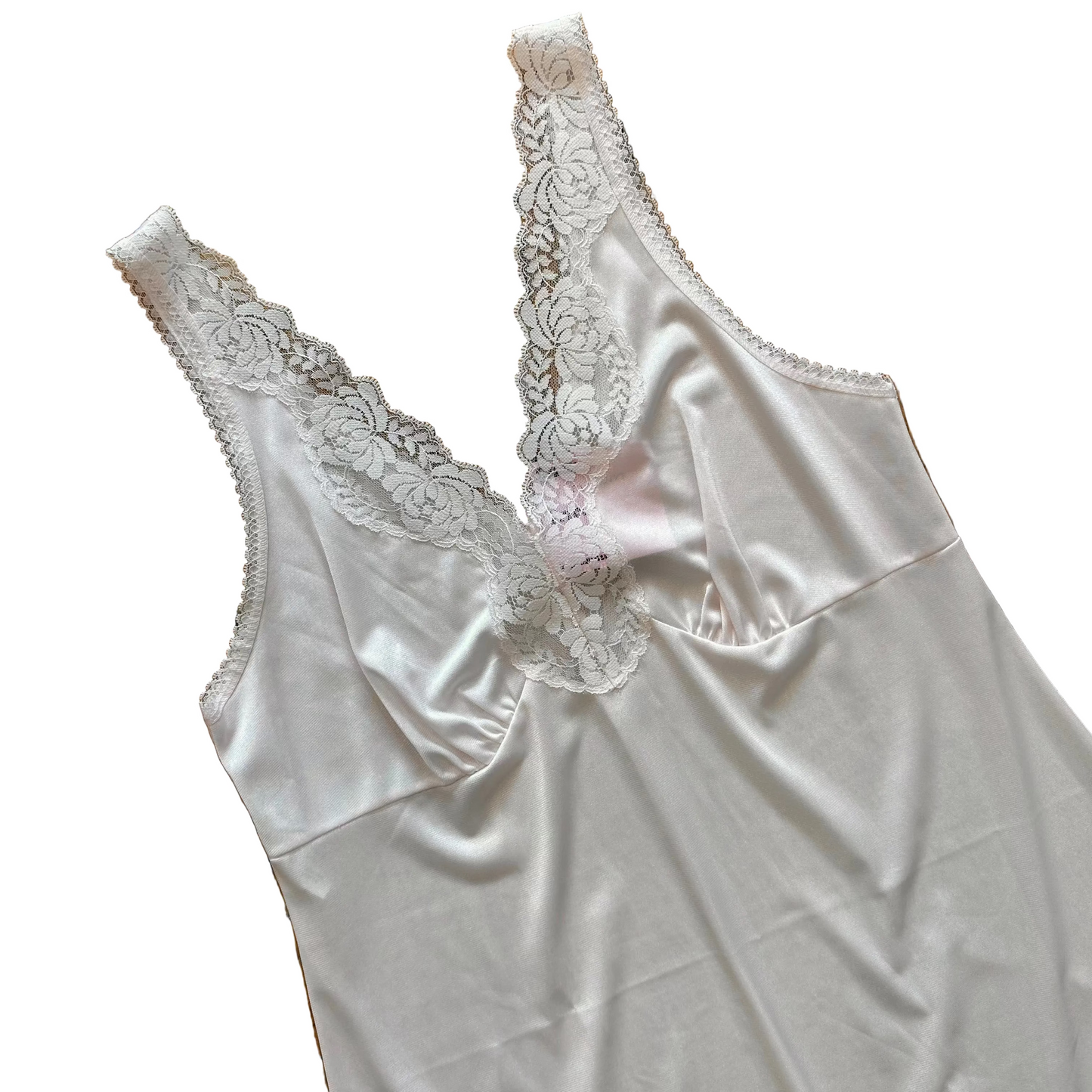 90s Pale Pink Slip Dress - M