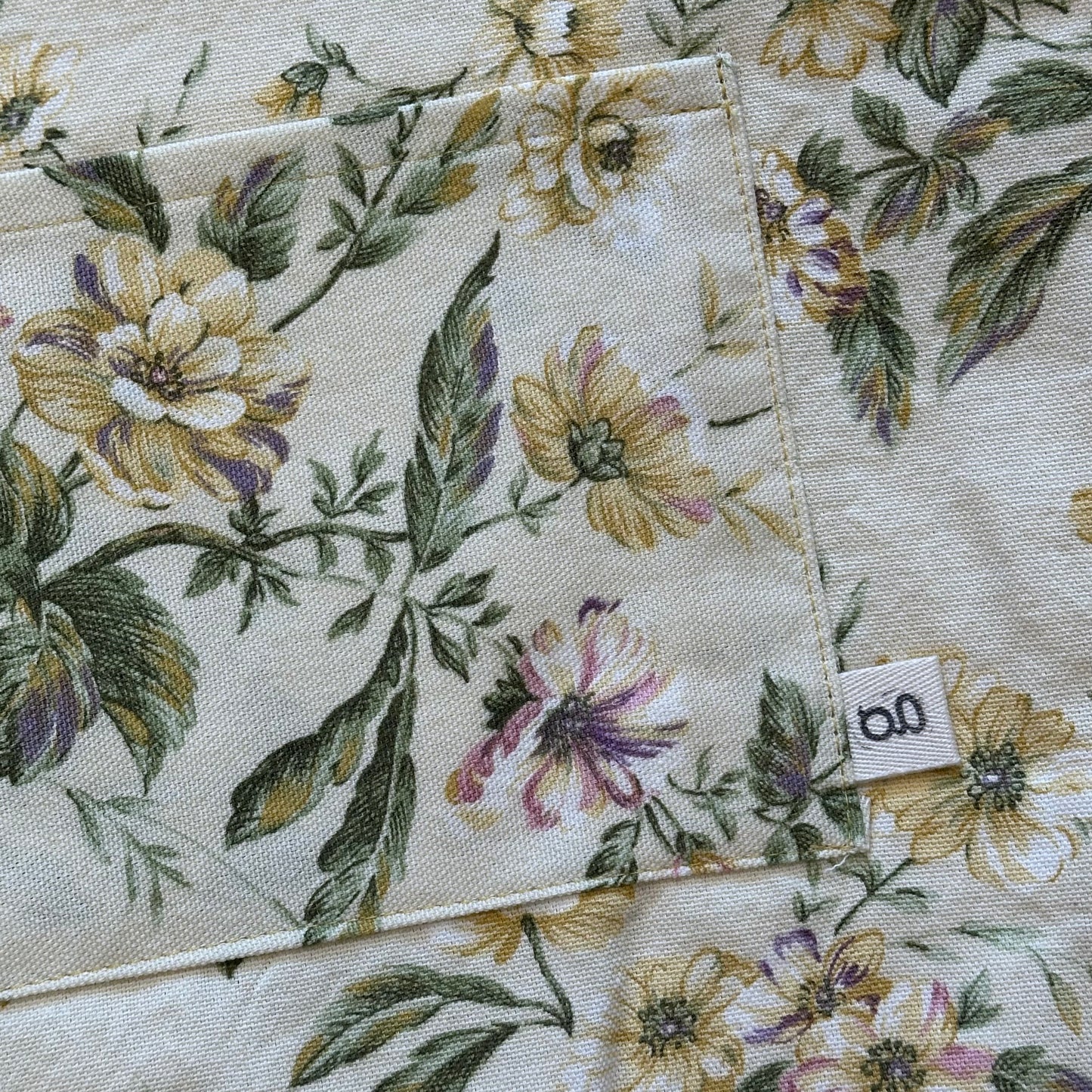 Muted Floral Totebag by Gracelette Textiles