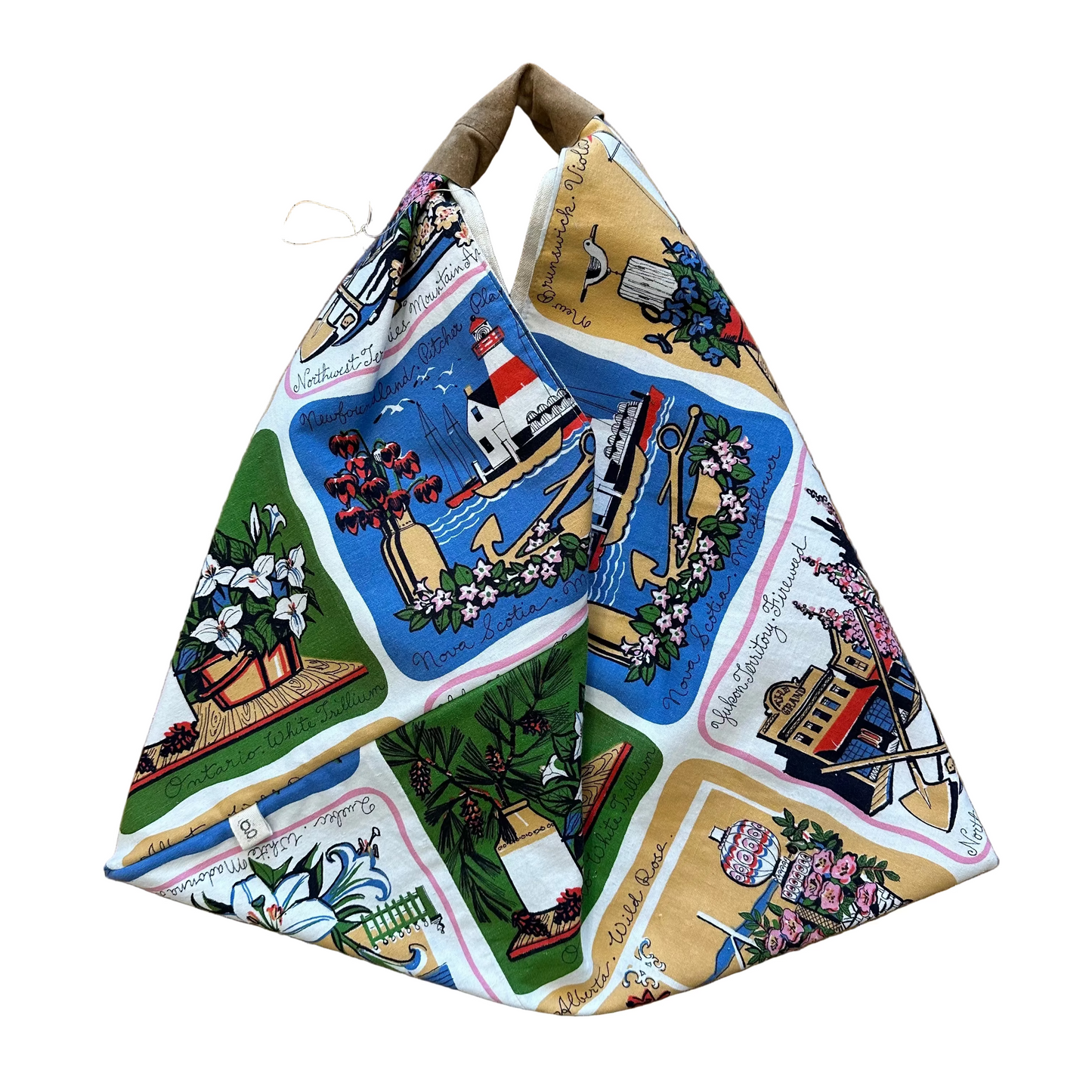 Landmarks Triangle Totebag by Gracelette Textiles