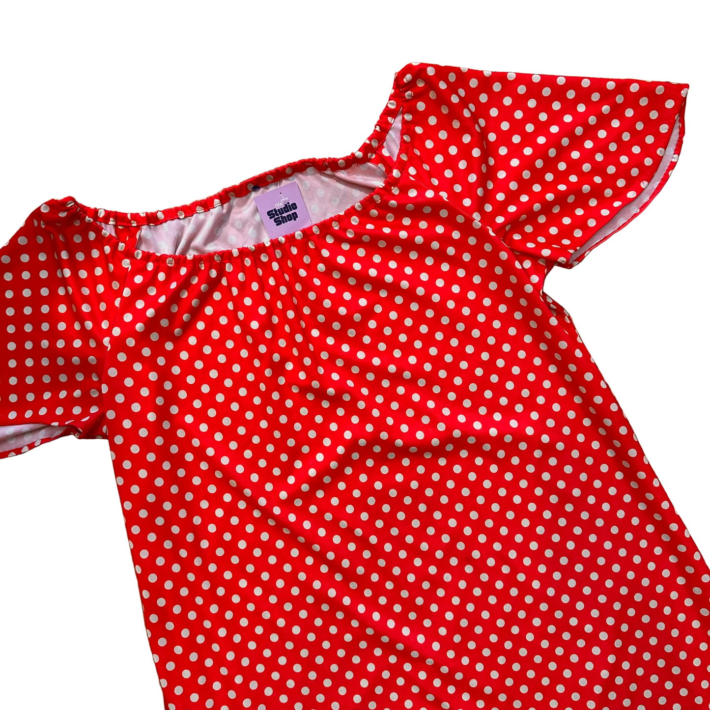 70s Handmade Polka Dot Dress - L
