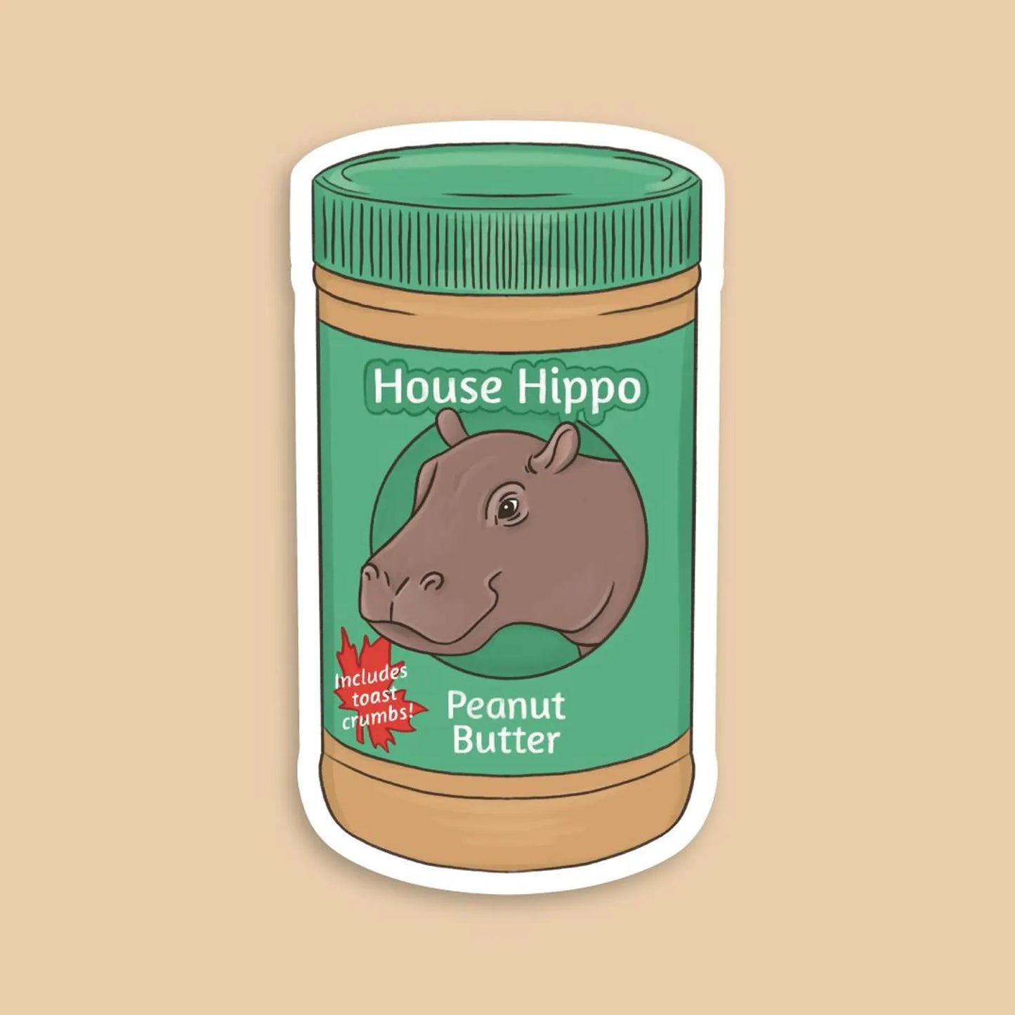 House Hippo Sticker
