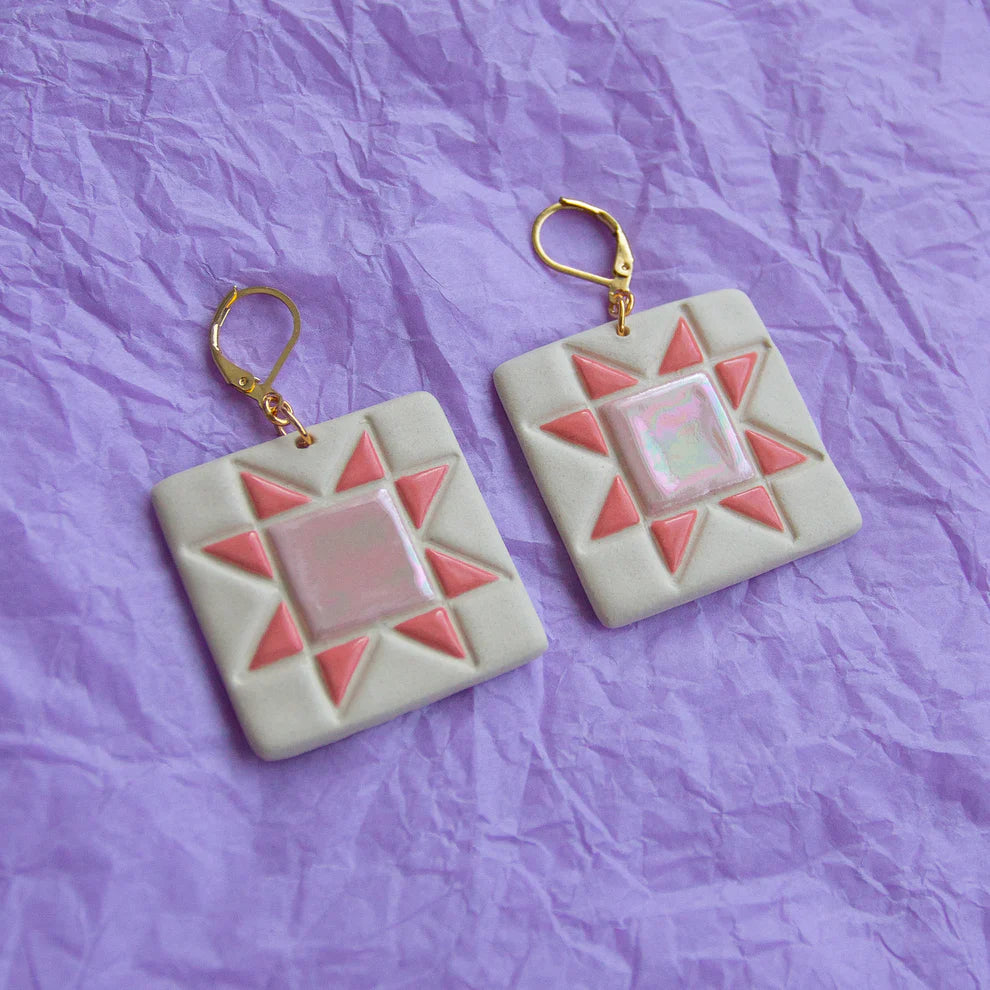 Quilt Square Earrings