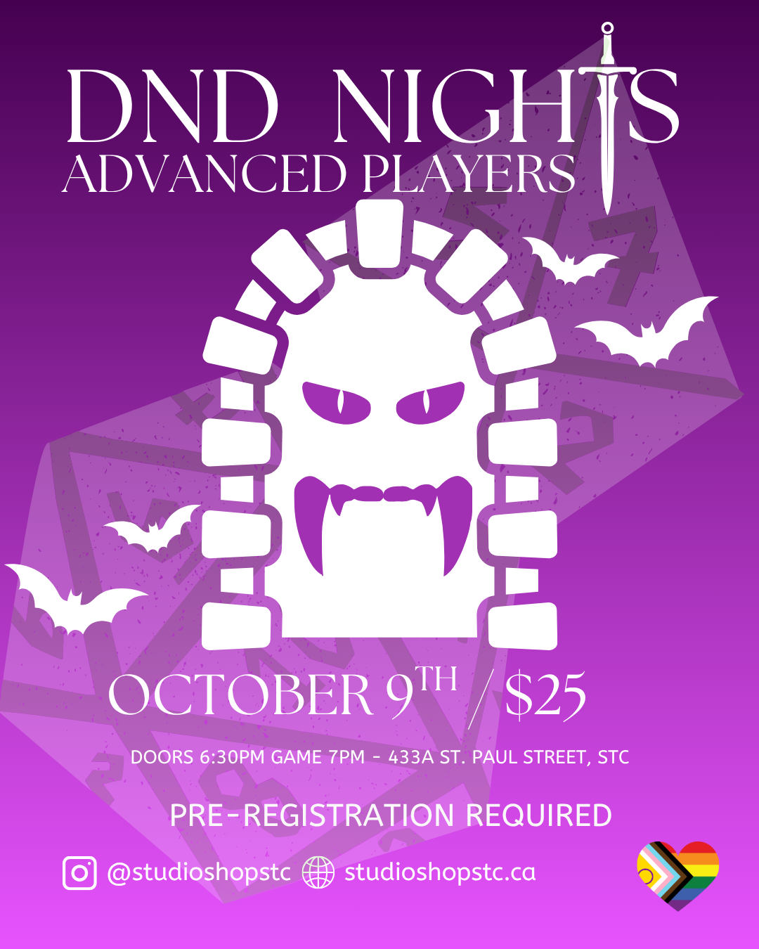 DND NIGHT: ADVANCED/INTERMEDIATE PLAYERS 🌈🧝♀️OCTOBER 9TH