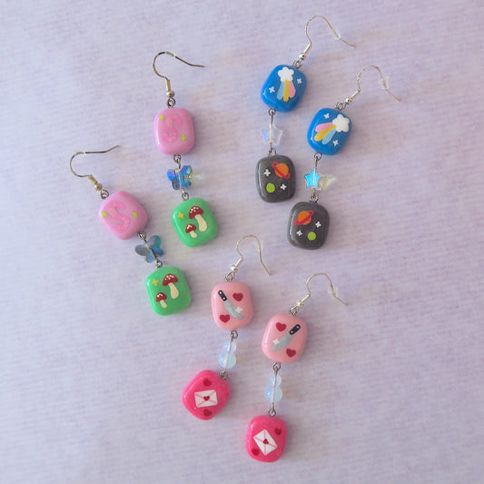 Clay + Painted Drop Earrings
