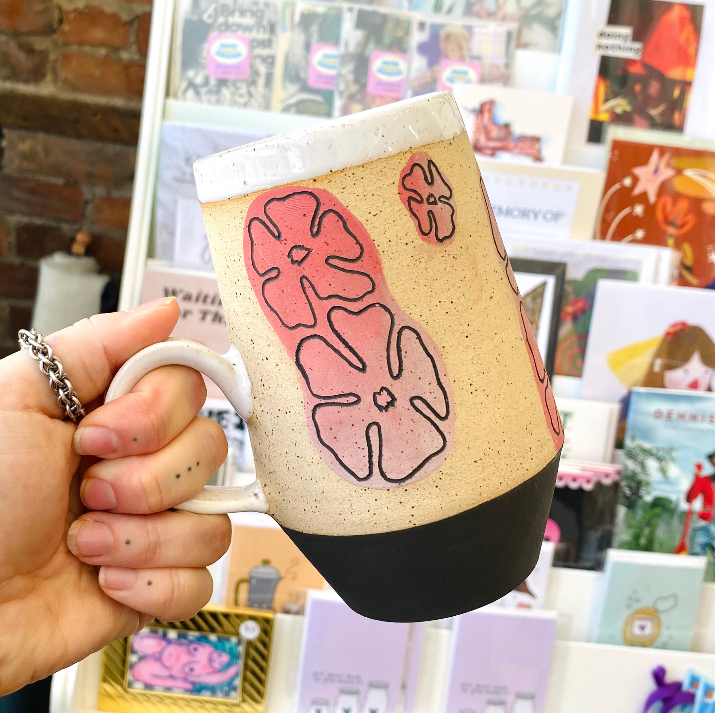 Floral Lava Lamp Ceramic Mug