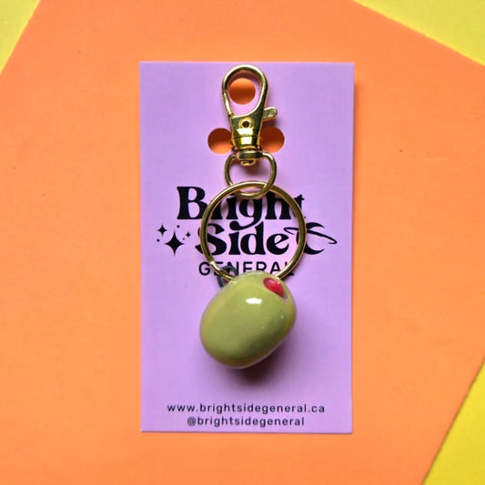 Bright Side General Ceramic Bag Charm - Olive