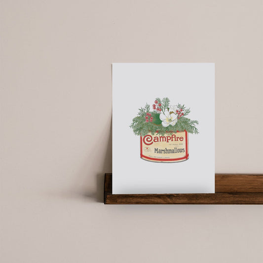 Vintage Campfire Marshmallows Tin Print