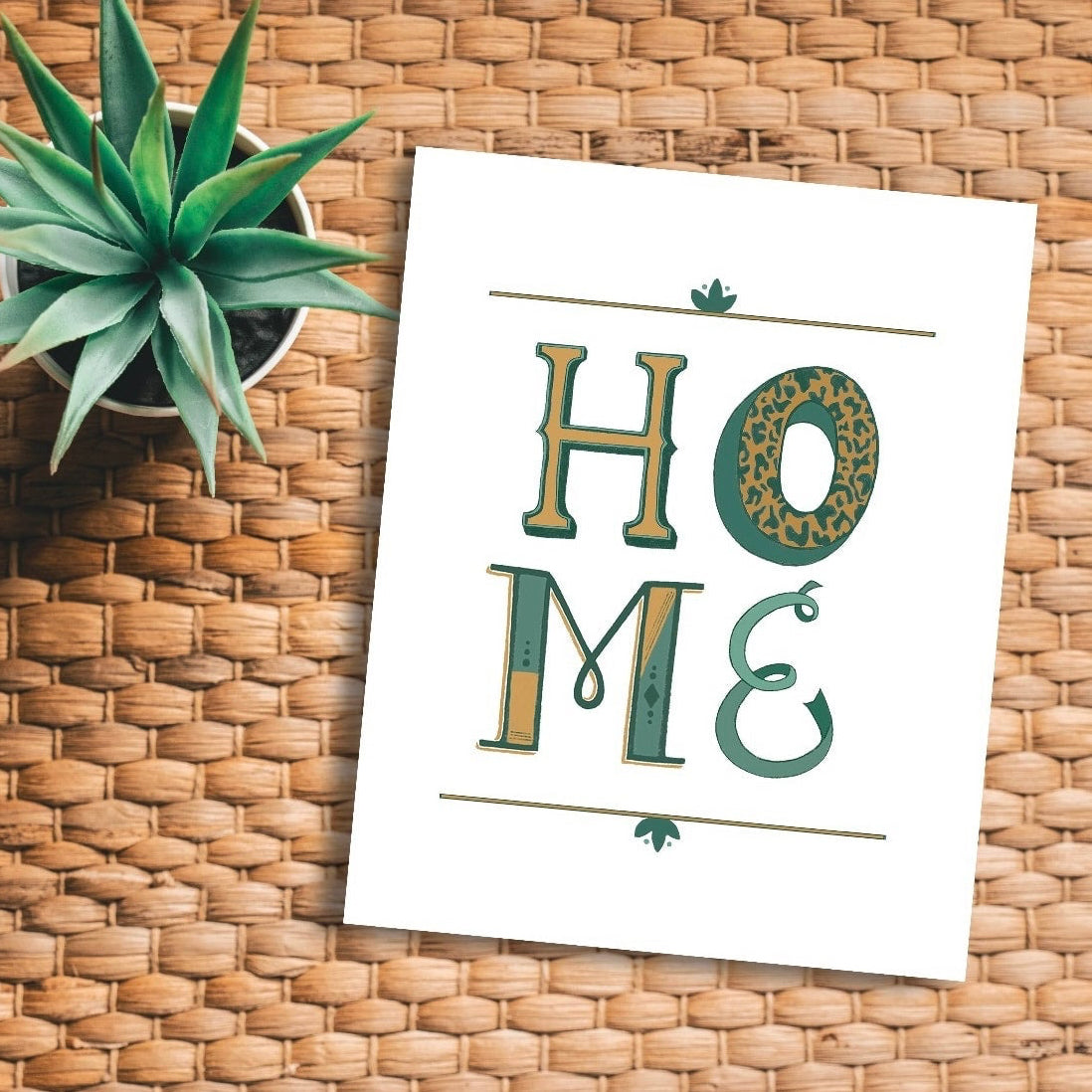 Home Hand Lettered Print