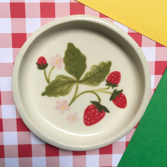 Bright Side General Ceramic Dish - Strawberry