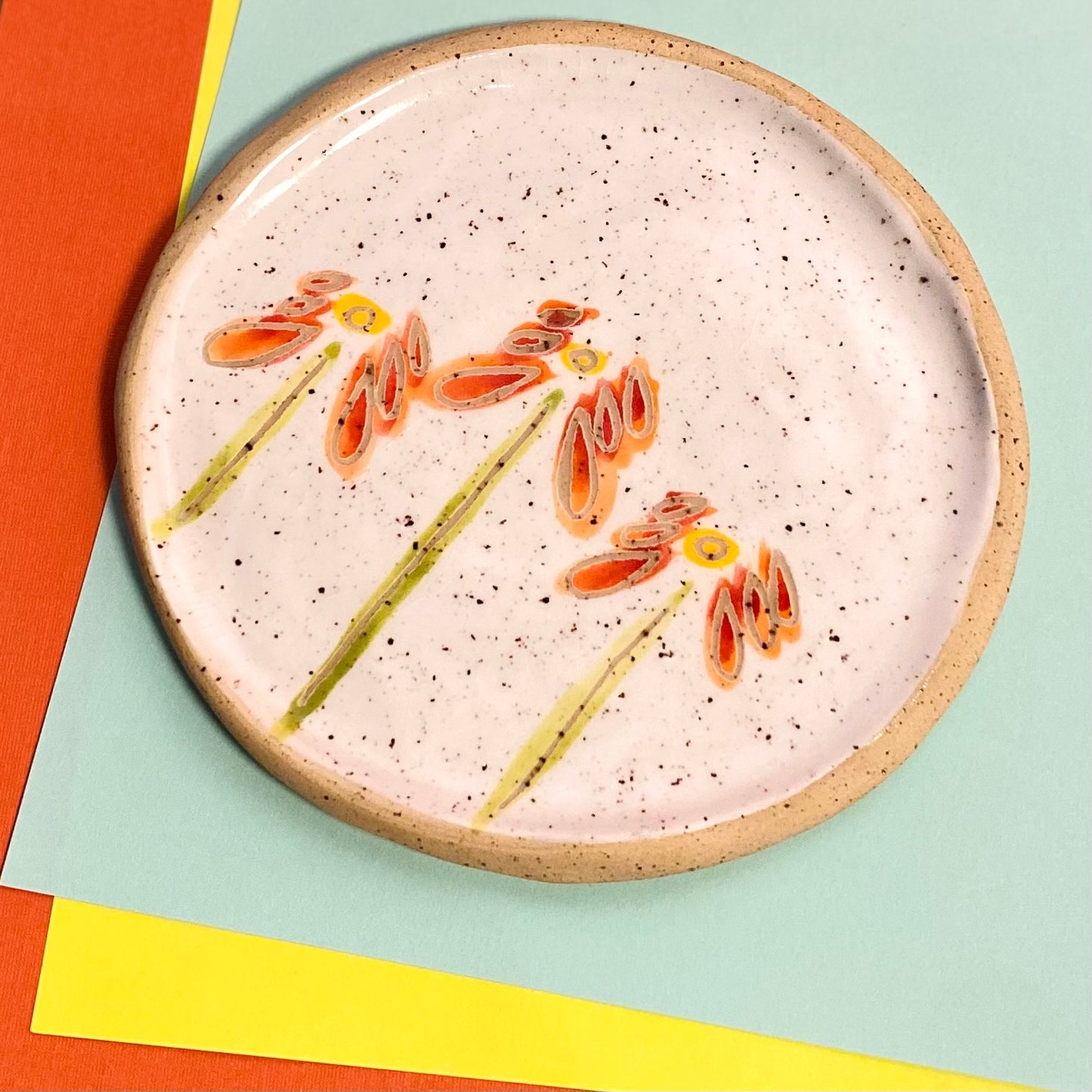 Cabin Fever Ceramic Floral Dish